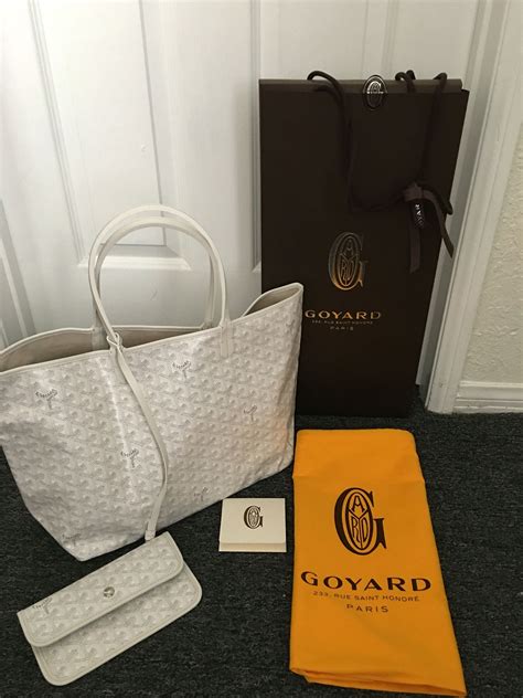 goyard goyardine saint louis pm white|Goyard St. Louis PM Tote Bags for Sale .